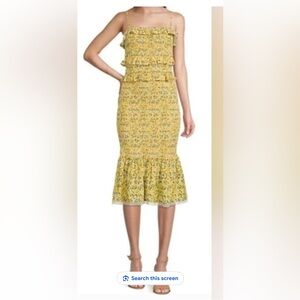 Antonio Melani Adalee yellow lemon print midi dress  NWT SIZE 4